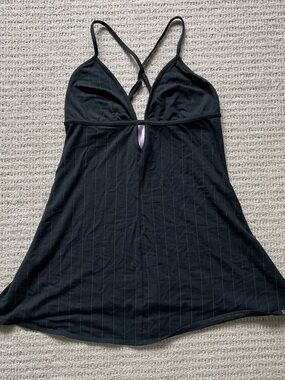 Savage X Fenty black pinstripe nightwear dress